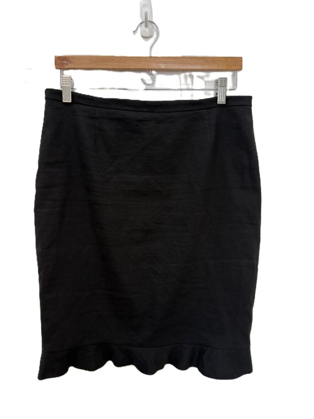 Elie Tahari Linen Blend Skirt with Blue Lining Size 10